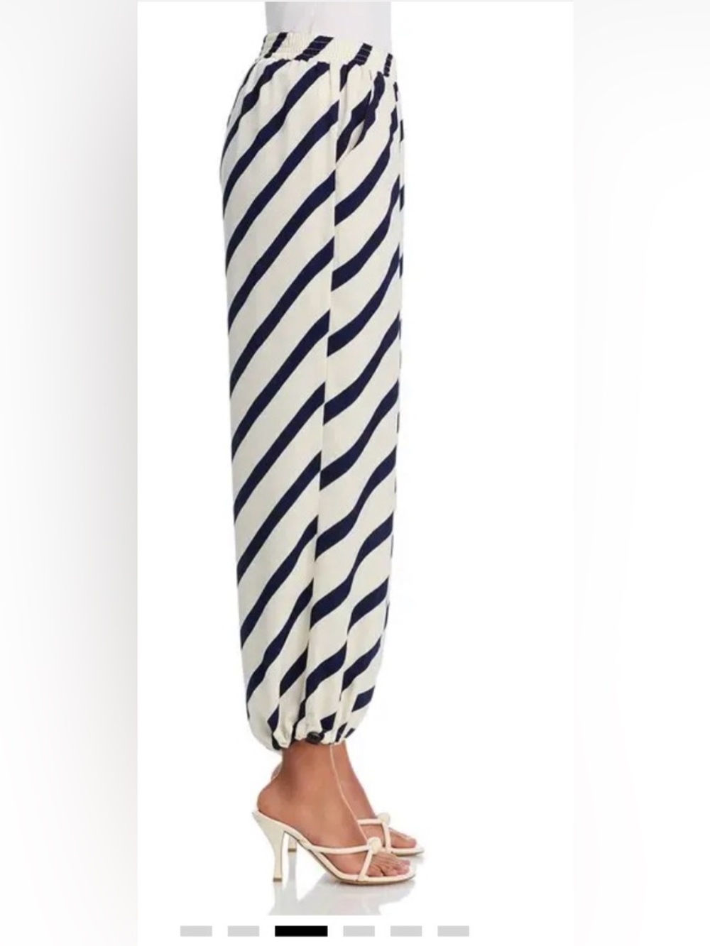 Aqua Jogger Pants in Navy Stripe - Picture 3 of 6